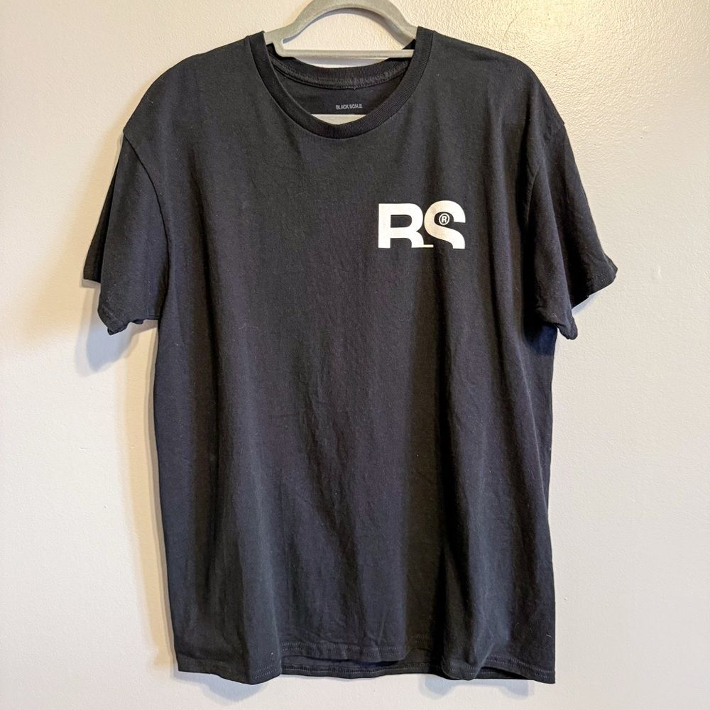 Black Scale RS Logo Black Graphic T Shirt Mens Large Streetwear
